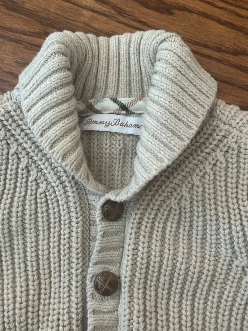 Tommy Bahama Baby Boy Chunky Ribbed Cardigan Sweater Size 3-6 Months iPreppy
